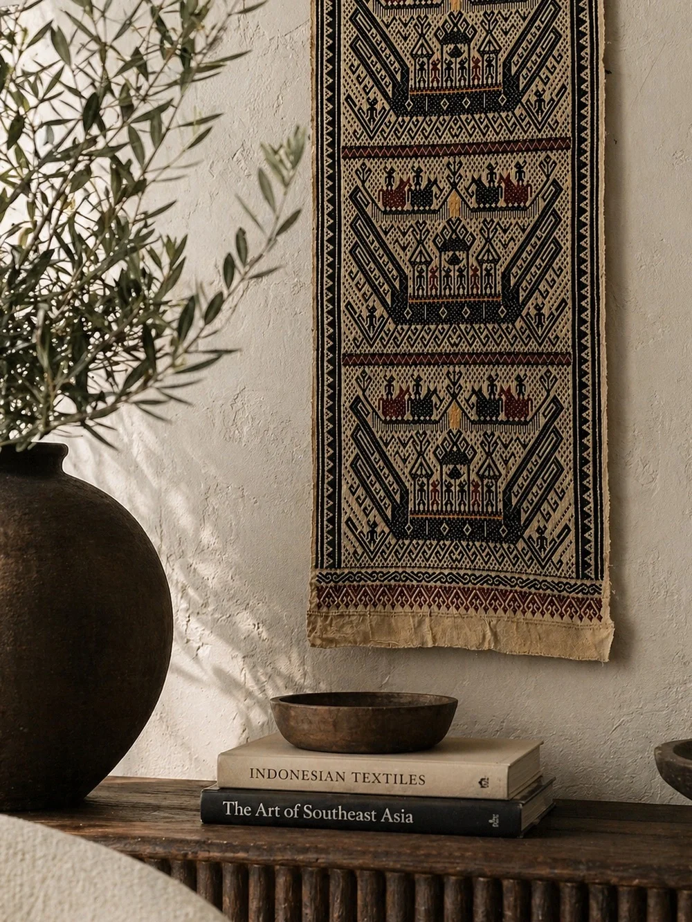 Antique Handwoven Kain Kapal/Tampan Tribal Textile #0425263